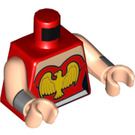 LEGO Rood Wonder Vrouw, 1941 Minifiguur Torso (973 / 76382)