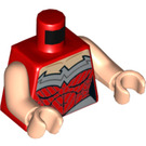 LEGO rouge Wonder Woman Minifig Torse (973 / 76382)