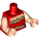 LEGO Rød Wonder Kvinde Torso (76382 / 88585)