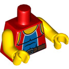 LEGO rot Wondrous Weightlifter Torso (973 / 88585)