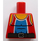 LEGO Rood Wondrous Weightlifter Torso zonder armen (973)