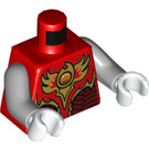 LEGO Rød Worriz Minifig Torso (973 / 76382)