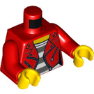 LEGO Rosso Zipper Giacca con Striped Maglietta Busto (973 / 76382)