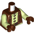 LEGO Reddish Brown Alax Jadescales Minifig Torso (973 / 76382)