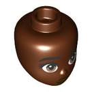 LEGO Reddish Brown Alycia Female Minidoll Head (92198 / 105822)