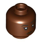 LEGO Rötlich-braun Angelina Johnson Minifigure Kopf (Einbau-Vollbolzen) (3626 / 103488)