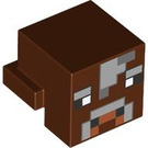 LEGO Rötlich-braun Tier Kopf mit Minecraft Cow Gesicht (20056 / 106294)