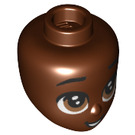 LEGO Reddish Brown Antonio Female Minidoll Head (83507 / 92198)