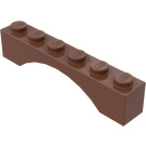 LEGO Rödaktig Brun Båge 1 x 6 Kontinuerlig båge (3455)