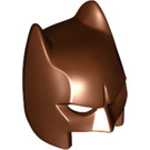 LEGO Reddish Brown Batman Cowl with Short Ears and Open Chin (18987)
