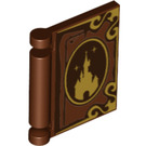 LEGO Brun rougeâtre Book Cover avec Gold Disney Castle (24093 / 27346)