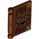 LEGO Roodachtig Bruin Book Cover met Nexo Knights Monster Gezicht (24093 / 24714)