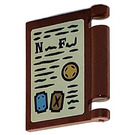 LEGO Reddish Brown Book Cover with Spellbook Page Sticker (24093)