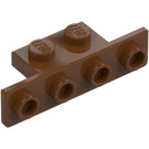 LEGO Roodachtig bruin Beugel 1 x 2 - 1 x 4 met afgeronde hoeken (2436 / 10201)