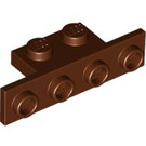 LEGO Roodachtig bruin Beugel 1 x 2 - 1 x 4 met vierkante hoeken (2436)