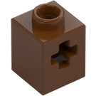 LEGO Roodachtig bruin Steen 1 x 1 met As gat (73230)