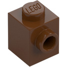 LEGO Roodachtig bruin Steen 1 x 1 met Nop aan Eén Kant (87087)