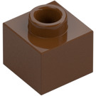 LEGO Rödaktig Brun Kloss 1 x 1 x 0.7 (86996)