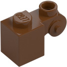 LEGO Roodachtig bruin Steen 1 x 1 x 2 met Scroll en Open nop (20310)