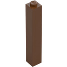 LEGO Reddish Brown Brick 1 x 1 x 5 with Solid Stud (2453)