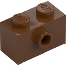 LEGO Rødbrun Klods 1 x 2 med 1 Stud på Side (86876)