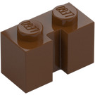 LEGO Roodachtig bruin Steen 1 x 2 met groef (4216)