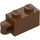 LEGO Roodachtig bruin Steen 1 x 2 met Scharnier Shaft (Spoelas) (34816)