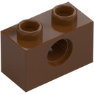 LEGO Roodachtig bruin Steen 1 x 2 met Gat (3700)