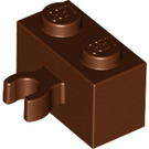 LEGO Reddish Brown Brick 1 x 2 with Vertical Clip (Open 'O' clip) (42925 / 95820)