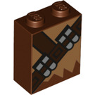LEGO Brun rougeâtre Brique 1 x 2 x 2 avec Chewbacca Courroie avec porte-goujon intérieur (3245 / 38528)