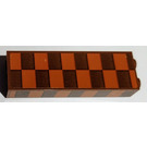 LEGO Brun rougeâtre Brique 1 x 2 x 5 avec De Affronter et sides checks Autocollant (2454)