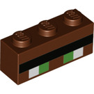 LEGO Brun rougeâtre Brique 1 x 3 avec Ravager Yeux (3622 / 66843)