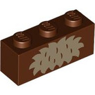 LEGO Brun rougeâtre Brique 1 x 3 avec Tan Chest Fur (3622 / 104210)