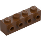 LEGO Rødbrun Kloss 1 x 4 med 4 Knotter på En Side (30414)