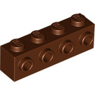LEGO Roodachtig Bruin Steen 1 x 4 met 4 Studs Aan een Kant (30414)