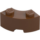 LEGO Reddish Brown Brick 2 x 2 Round Corner with Stud Notch and Reinforced Underside (85080)