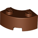 LEGO Brun rougeâtre Brique 2 x 2 Rond Coin avec encoche de tenons et dessous renforcé (85080)