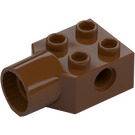 LEGO Reddish Brown Brick 2 x 2 with Hole and Rotation Joint Socket (48169 / 48370)