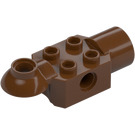 LEGO Reddish Brown Brick 2 x 2 with Horizontal Rotation Joint and Socket (47452)