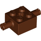 LEGO Reddish Brown Brick 2 x 2 with Pins and Axlehole (30000 / 65514)