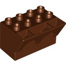 LEGO Reddish Brown Brick 4 x 3 x 3 Wry Inverted (51732)