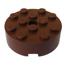 LEGO Reddish Brown Brick 4 x 4 Round with Hole (87081)