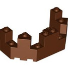 LEGO Rötlich-braun Backstein 4 x 8 x 2.3 Turret oben (6066)