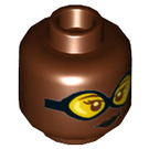 LEGO Rötlich-braun Bumblebee Minifigure Kopf (Einbau-Vollbolzen) (3626 / 66417)