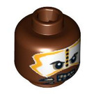 LEGO Reddish Brown Cannibal 2 Head (Safety Stud) (3626 / 96304)
