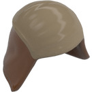 LEGO Reddish Brown Cap with Neck Protector with Dark Tan Top (27321)