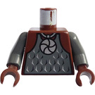 LEGO Rötlich-braun Castle Torso mit Scale Armor und Silber Amulet (The Guardian) (973)