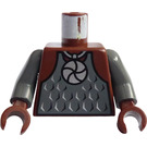 LEGO Rødbrun Borg Overkropp med Scale Rustning og Sølv Amulet (The Guardian) (973 / 73403)