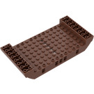 LEGO Roodachtig bruin Midden Hull 8 x 16 x 2.3 met Gaten (95227)