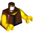 LEGO Rødbrun Chan Kong-Sang Minifigur Overkropp (973 / 76382)